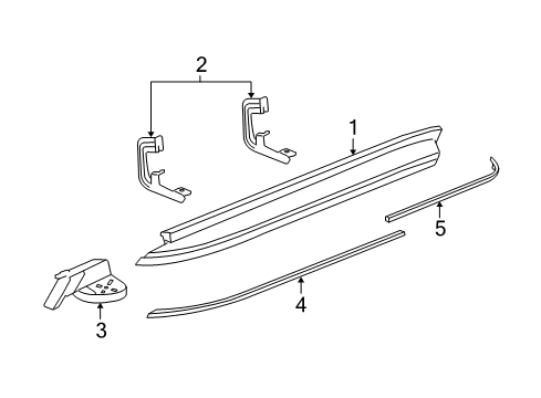 2008 Cadillac Escalade EXT Running Board Diagram 1 - Thumbnail