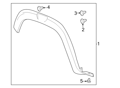 2023 Chevy Colorado Flare Retainer Diagram for 86779332