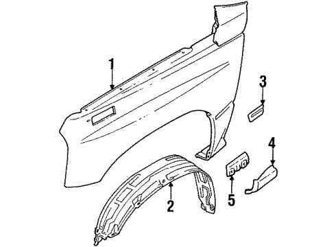 1998 Chevy Tracker Skirt Diagram for 96064462