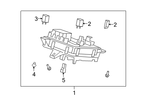 2007 Saturn Outlook Fuse & Relay Box Diagram for 25855327