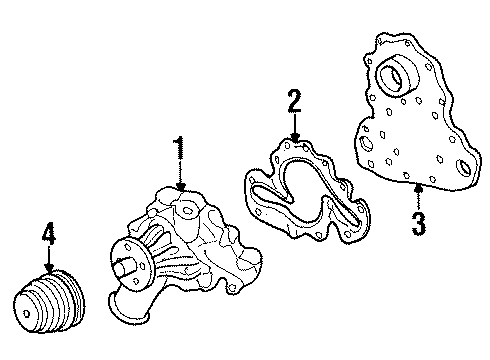 1994 Chevy C3500 Cooling System, Radiator, Water Pump, Cooling Fan Diagram 2 - Thumbnail