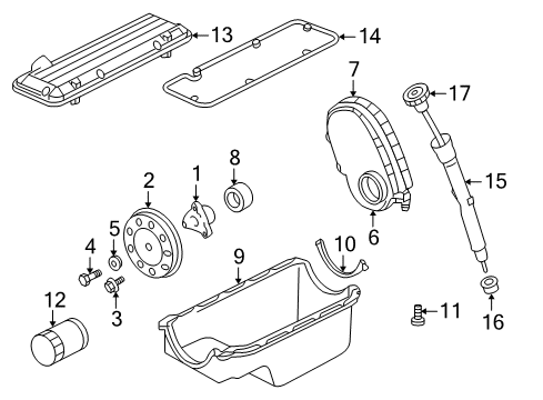 1999 GMC Sonoma Dipstick Diagram for 12573748