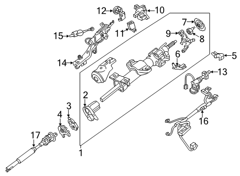 2020 Chevy Suburban Steering Column Diagram for 84511955