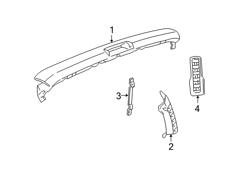 1999 Chevy Express 3500 Exterior Trim - Rear Body Diagram