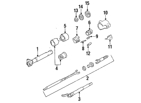 1991 GMC Sonoma Steering Column, Steering Wheel Diagram 1 - Thumbnail
