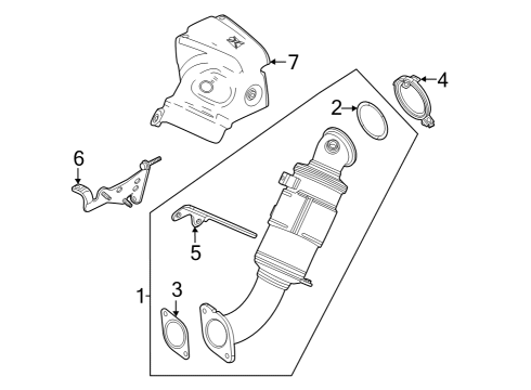 2023 Chevy Colorado Catalytic Converter Diagram for 12729058