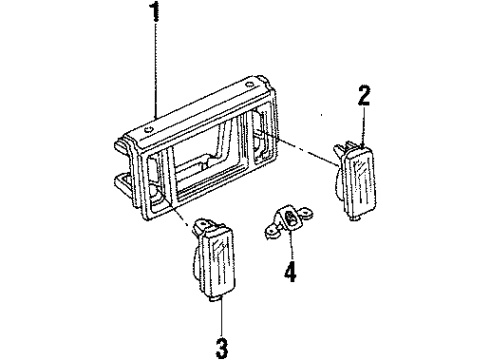 1986 Pontiac 6000 License Lamp Diagram for 914983