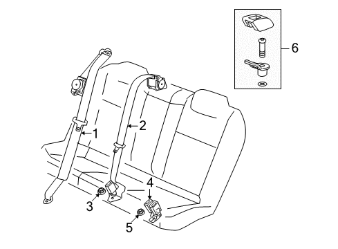 2009 Pontiac G8 Rear Seat Belts Diagram