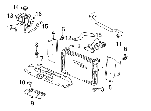 2000 GMC Yukon Radiator Cap Diagram for 15989074