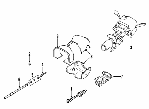 2004 Cadillac DeVille Steering Column Diagram for 26095153
