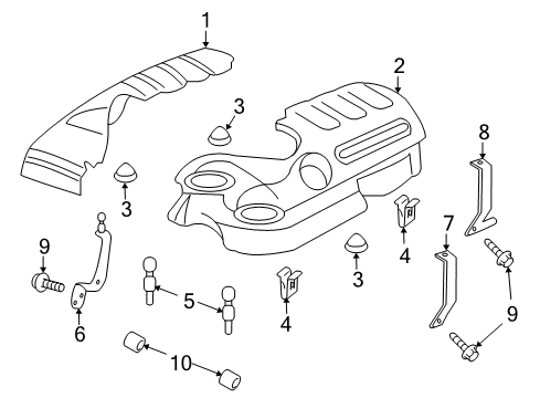 2009 Pontiac G8 Engine Appearance Cover Diagram