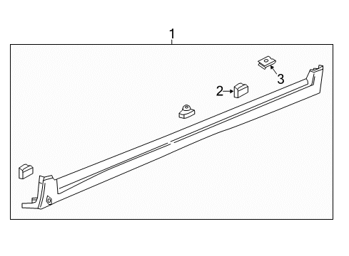 2018 Chevy Bolt EV Exterior Trim - Pillars, Rocker & Floor Diagram