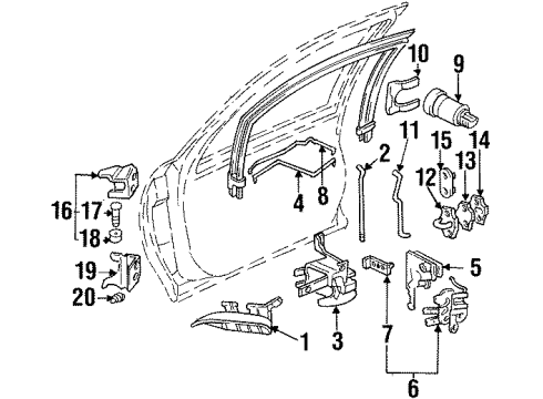 1998 Chevy Monte Carlo Lock & Hardware Diagram