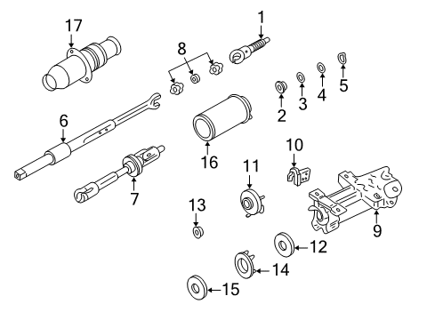 2005 Pontiac Bonneville Shaft & Internal Components Diagram