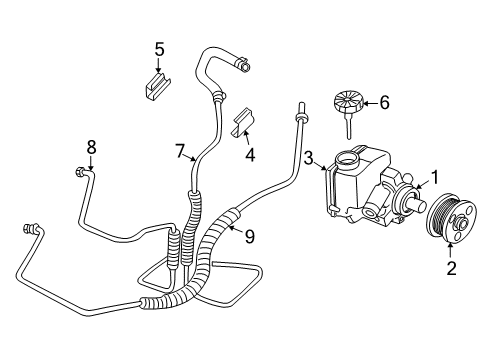 2002 Buick Century Power Steering Cooler Diagram for 10329337