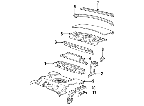 1990 Pontiac Sunbird Rear Body Diagram
