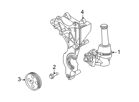2008 Hummer H3 P/S Pump & Hoses, Steering Gear & Linkage Diagram 3 - Thumbnail