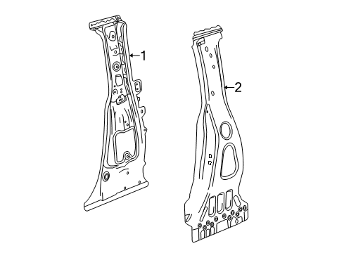 2016 Cadillac ATS Lock Pillar Diagram