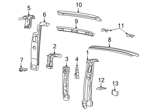 2017 Chevy Express 2500 Rear Body Diagram