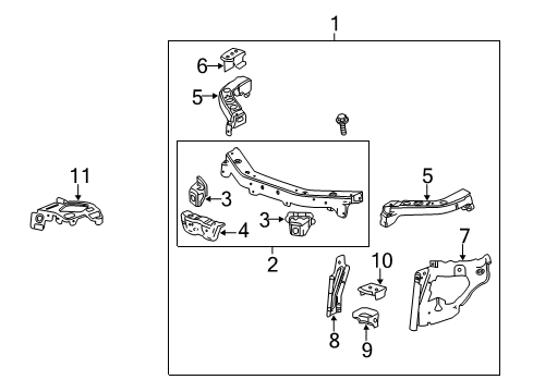 2017 Chevy Equinox Radiator Support Diagram
