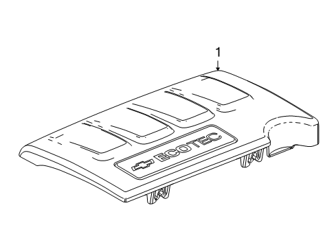 2021 Buick Encore Engine Appearance Cover Diagram