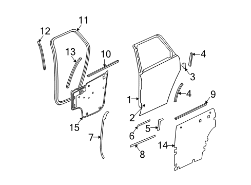 2002 Saturn Vue Rear Door Diagram