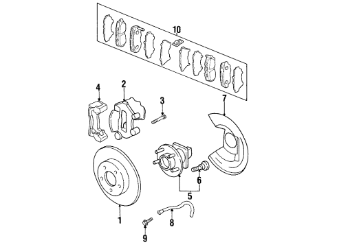 1999 Oldsmobile Aurora Rear Brakes Diagram