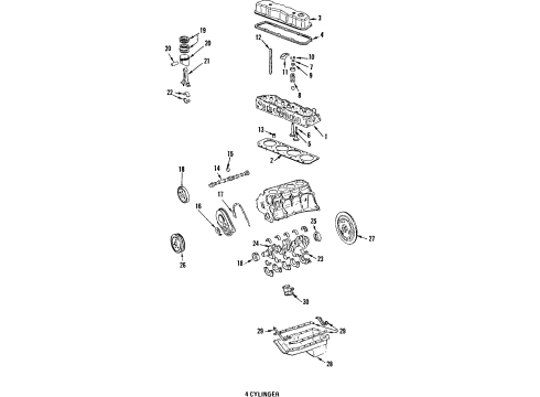 1985 Buick Skylark Rear Main Seal Diagram for 10036788