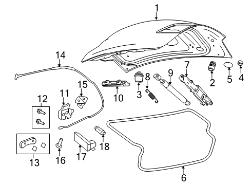 2017 Chevy SS Trunk Diagram