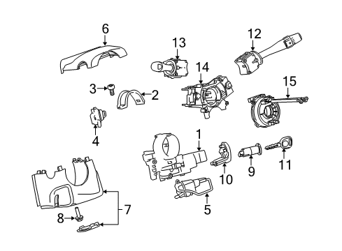 2007 Chevy HHR Ignition Immobilizer Module Diagram for 25807440