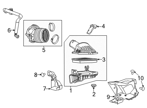 2017 Chevy Camaro Outlet Duct Diagram for 84486694