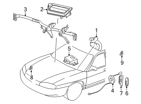 2005 Chevy Impala Air Bag Components Diagram