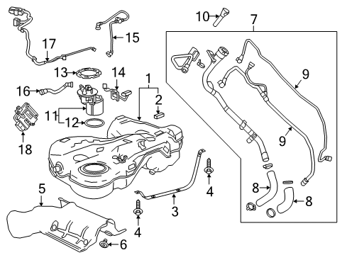 2019 Buick Regal Sportback Filler Neck Diagram for 84689977