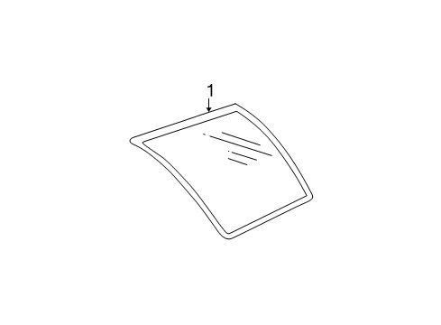 2007 GMC Envoy Quarter Panel - Glass & Hardware Diagram