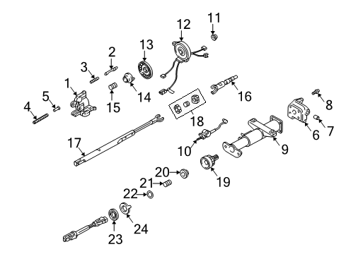 2003 Chevy Venture Steering Column Housing & Components, Shaft & Internal Components Diagram