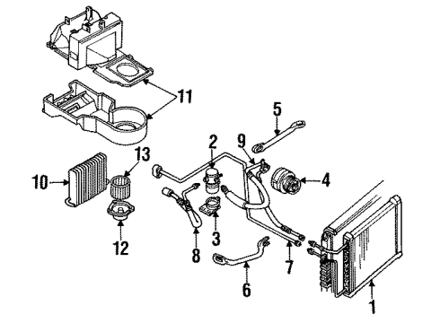 1996 Buick Commercial Chassis Alternator Brace, Rear Outer Diagram for 10204616