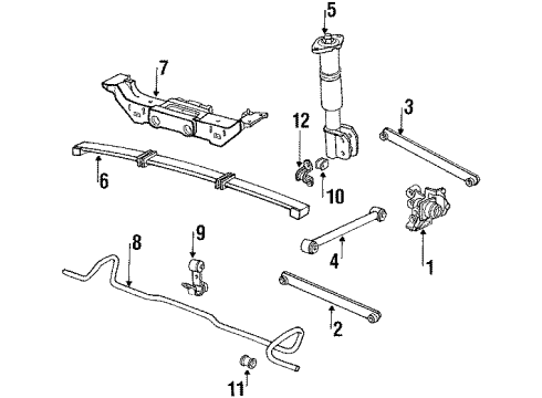 1994 Oldsmobile Cutlass Supreme Stabilizer Bar Diagram for 10248695