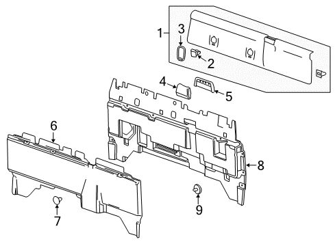 2015 Chevy Silverado 2500 HD Interior Trim - Cab Diagram 3 - Thumbnail