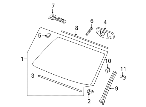 2010 Chevy Tahoe Mirror Inside, Rear Diagram for 23346619