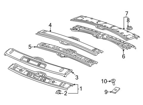 2023 GMC Hummer EV Pickup Roof & Components Diagram 3 - Thumbnail