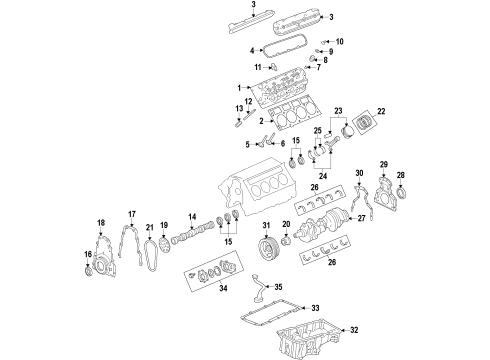 2011 GMC Canyon Camshaft Diagram for 12689035