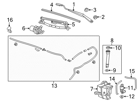 2012 Chevy Sonic Washer Reservoir Diagram for 95229337