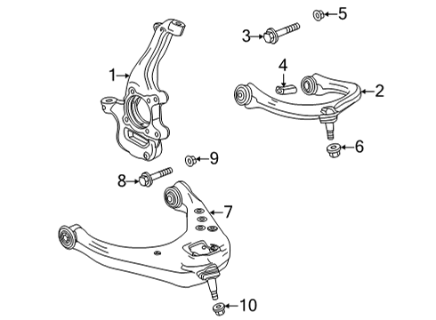 2023 GMC Hummer EV Pickup Rear Suspension Components, Lower Control Arm, Upper Control Arm, Ride Control Diagram