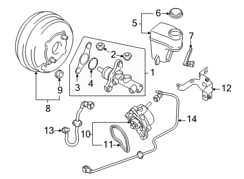 Seal, Hydraulic Power Brake Booster Diagram for 55561100