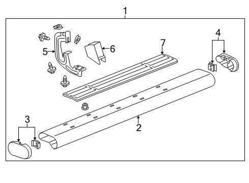 2016 Chevy Silverado 2500 HD Running Board Diagram 7 - Thumbnail