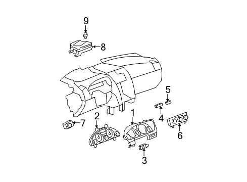 2012 GMC Acadia A/C & Heater Control Units Diagram