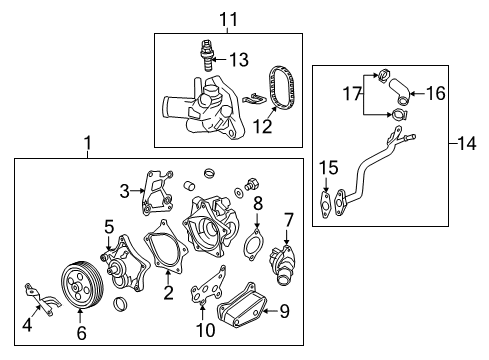2016 Chevy Malibu Thermostat Housing Diagram for 12673413