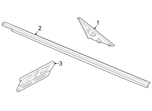 2022 Chevy Corvette Exterior Trim - Door Diagram