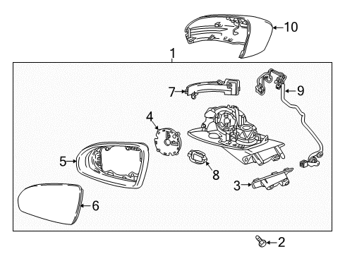 2017 Buick LaCrosse Outside Mirrors Diagram