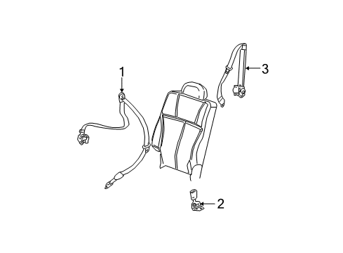 2004 Chevy Trailblazer Rear Seat Belts Diagram